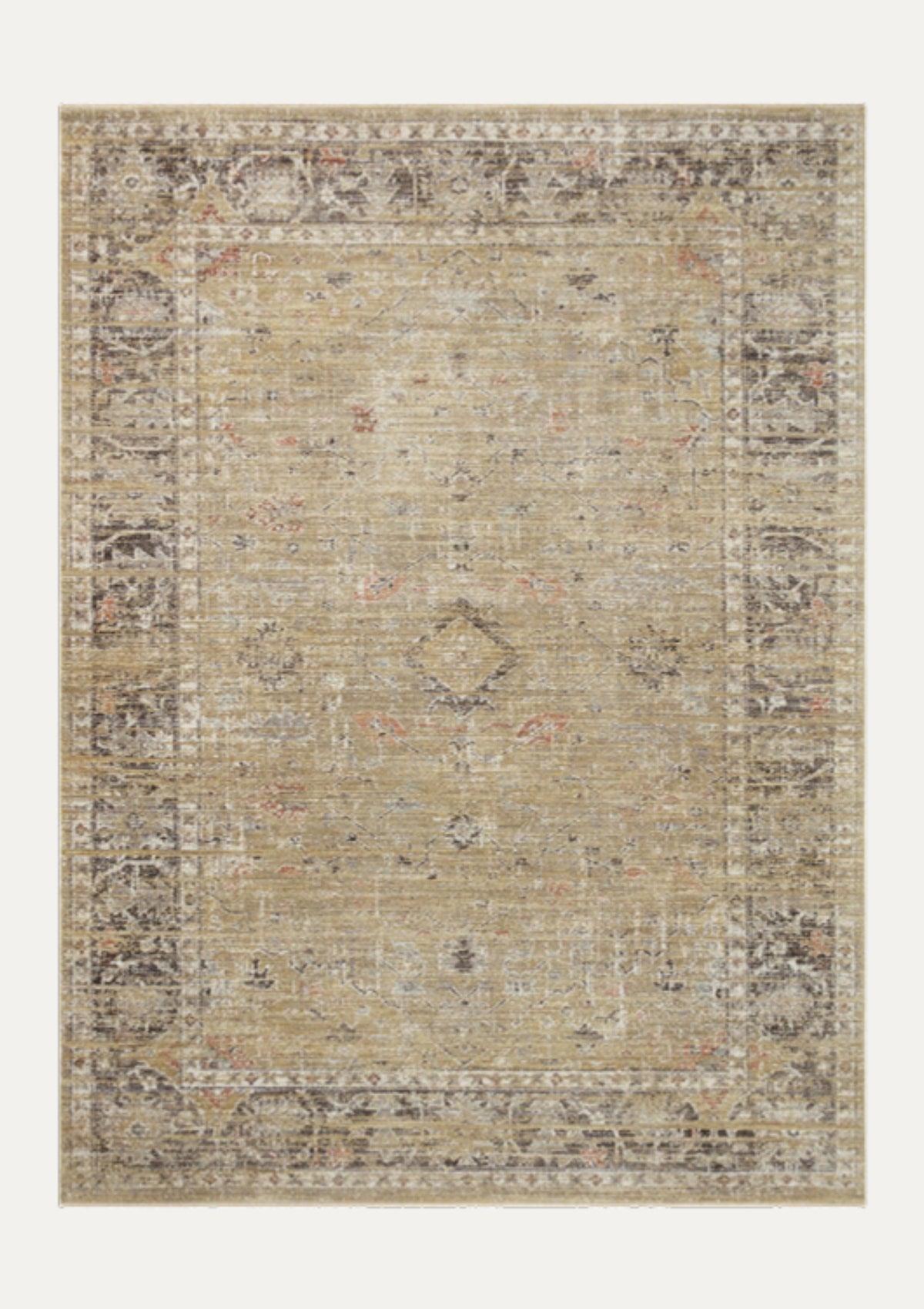 Millie Gold/Charcoal Rug | Magnolia Home by Joanna Gaines × Loloi