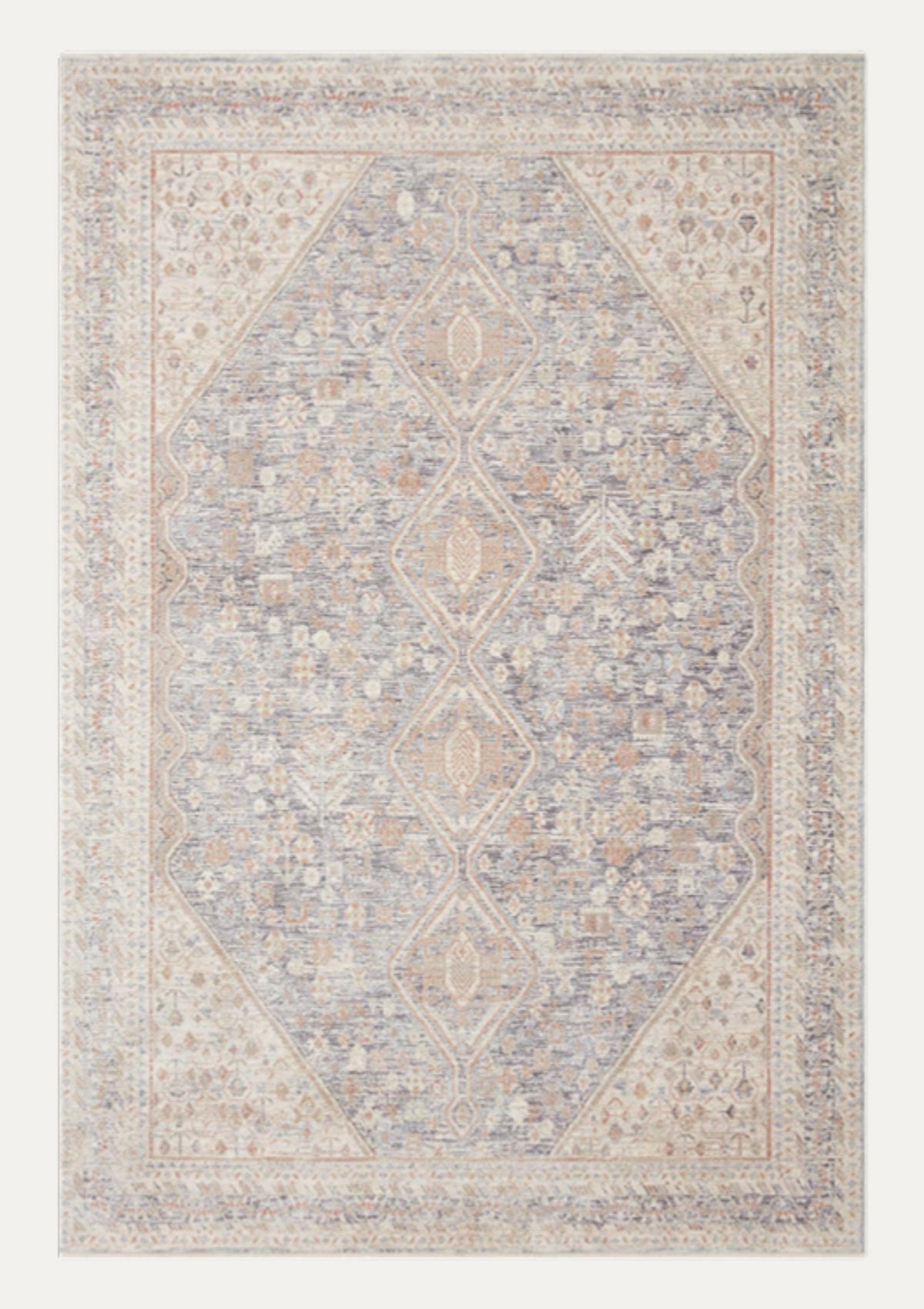 Carlisle Blue/Ivory Rug | Magnolia Home by Joanna Gaines × Loloi
