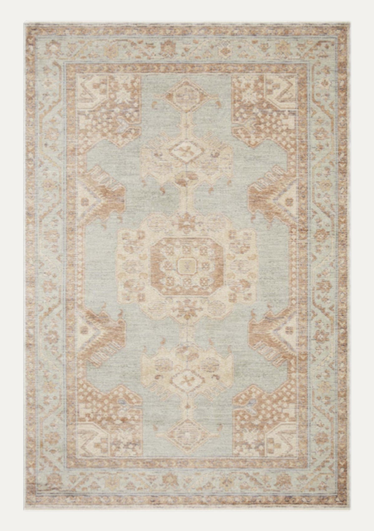 Carlisle Seafoam/Taupe Rug | Magnolia Home by Joanna Gaines × Loloi