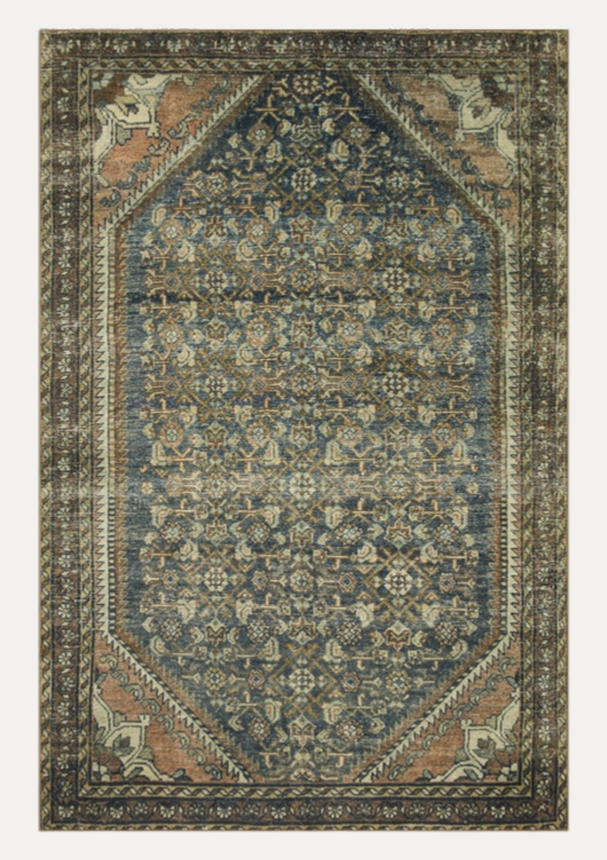 Banks Denim/Clay Rug | Magnolia Home by Joanna Gaines × Loloi