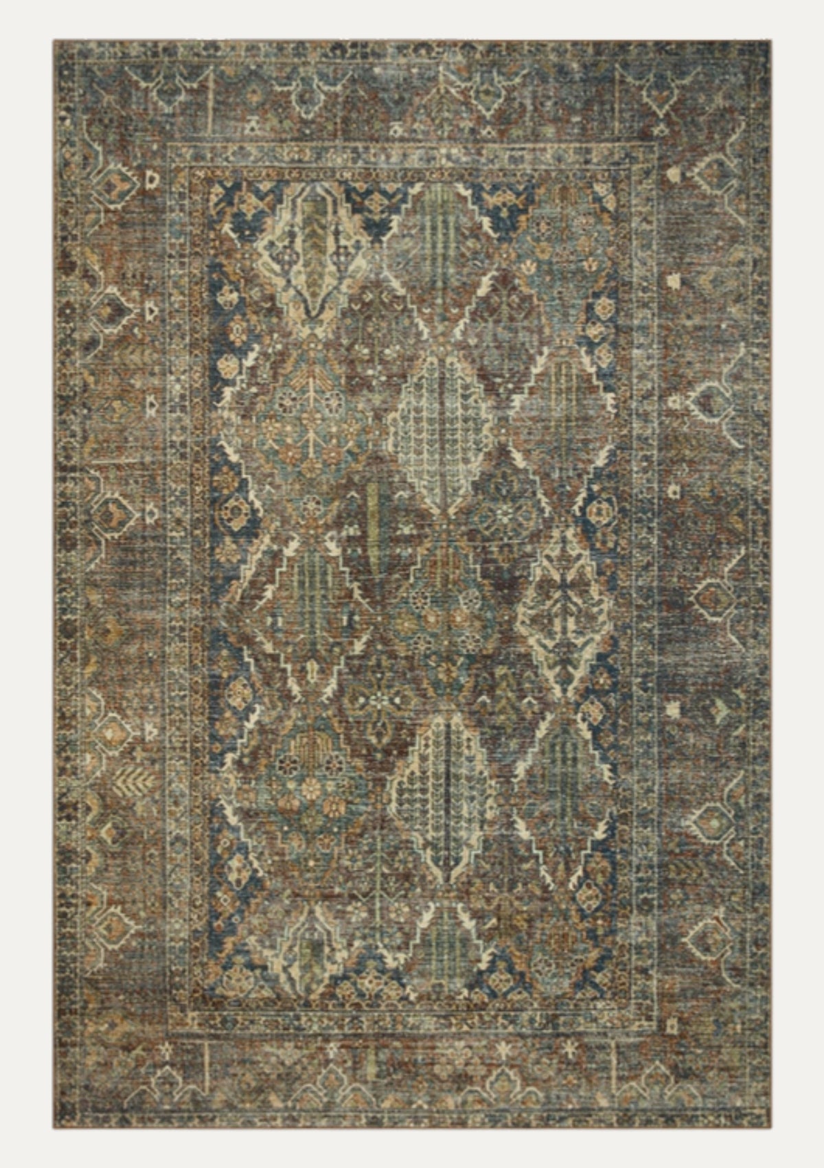 Banks Spice/Blue Rug | Magnolia Home by Joanna Gaines × Loloi