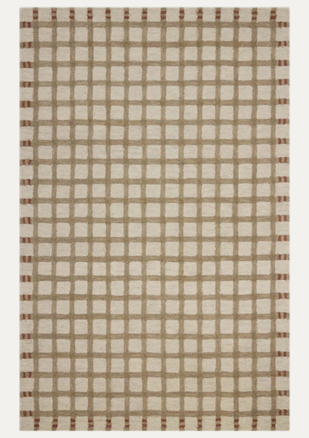 Waylon Natural/Rust Rug | Magnolia Home by Joanna Gaines × Loloi