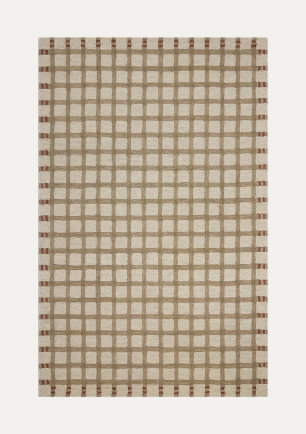 Waylon Natural/Rust Rug | Magnolia Home by Joanna Gaines × Loloi