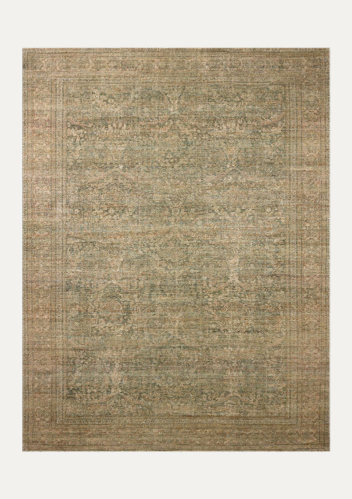 Oakley Lagoon/Rust Rug | Magnolia Home by Joanna Gaines × Loloi