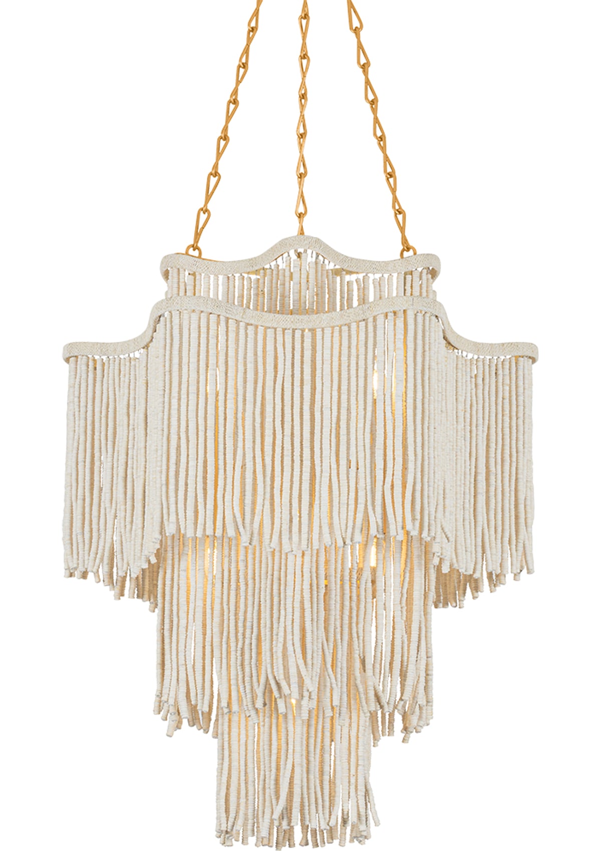 Mathilde Chandelier – Vintage Gold Leaf, 27" W