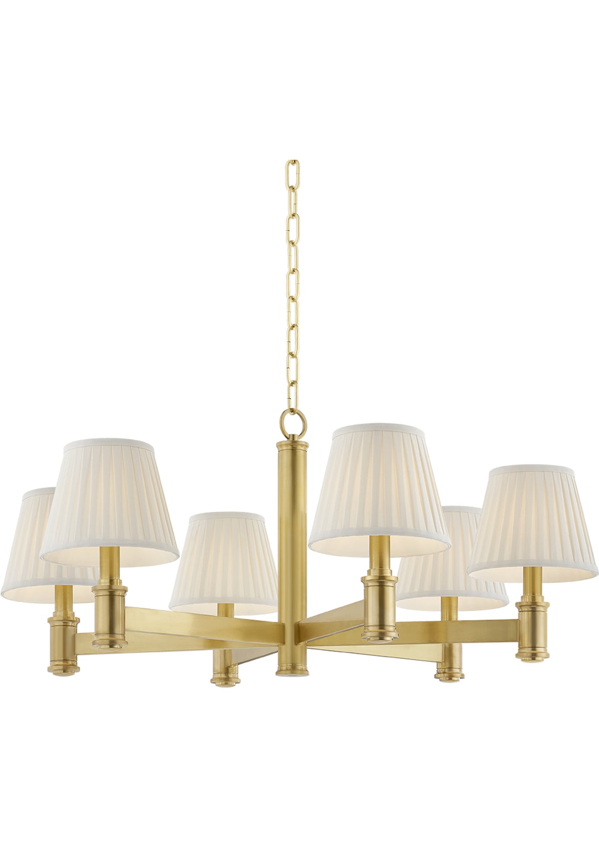 Woodland Park Chandelier – Aged Brass, 32" W
