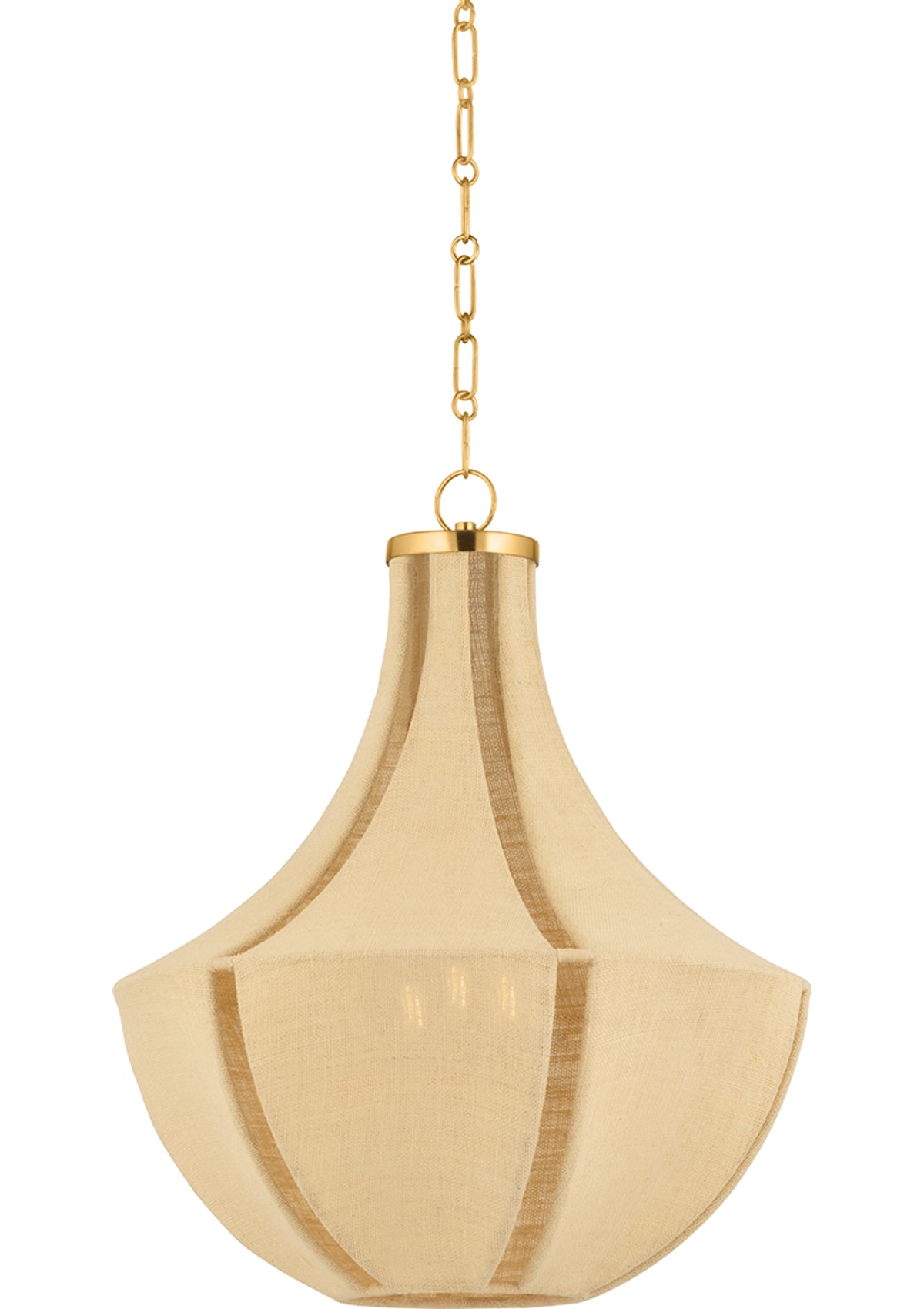 Cascade Lake Pendant – Aged Brass, 20" W
