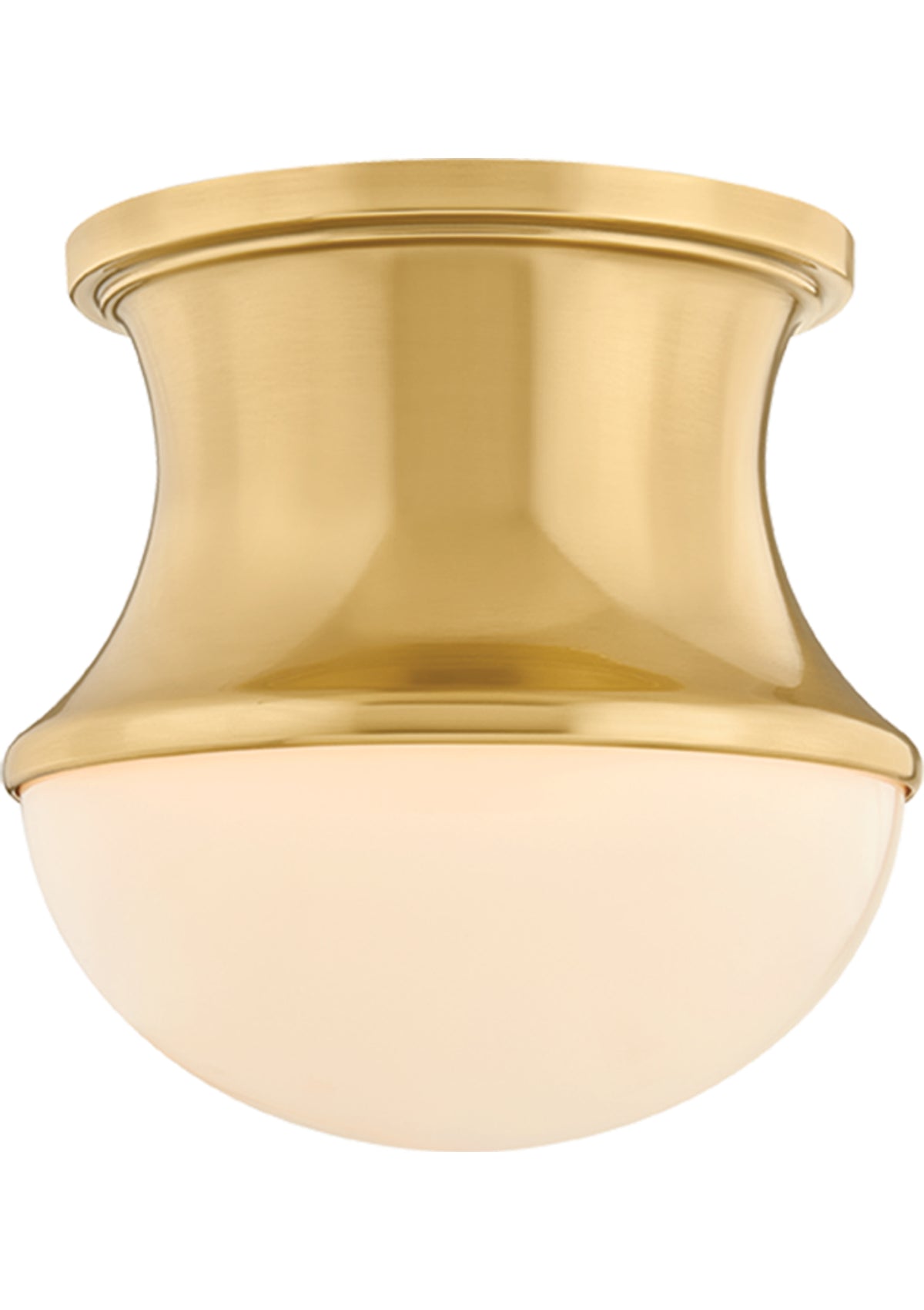 Aldrich Flush Mount – Aged Brass, 6" W