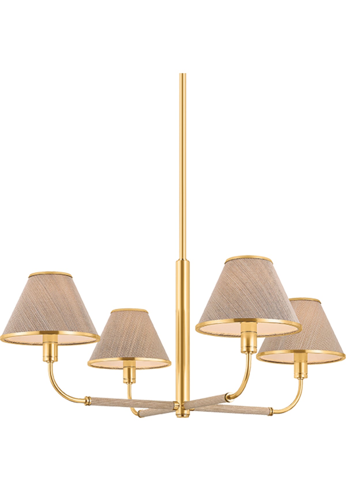 Shore Road Chandelier – Aged Brass, 32" W