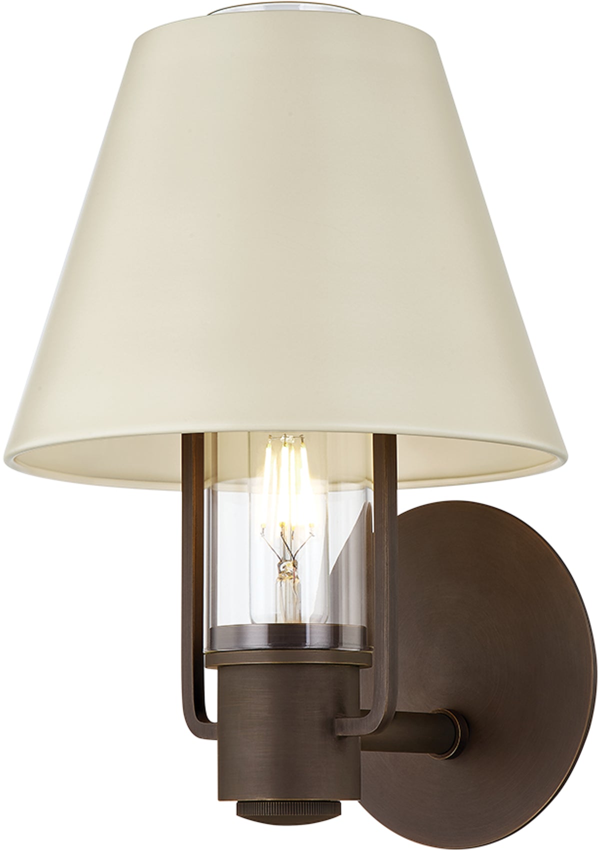 Kindle Wall Sconce – Bronze / Soft Sand, 8.75" W