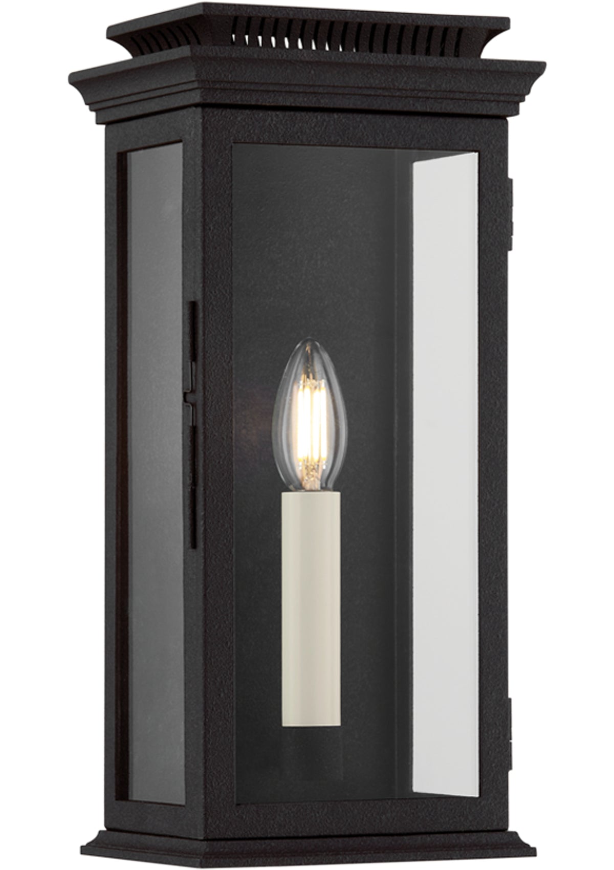Louie Exterior Wall Sconce – Forged Iron, 7" W