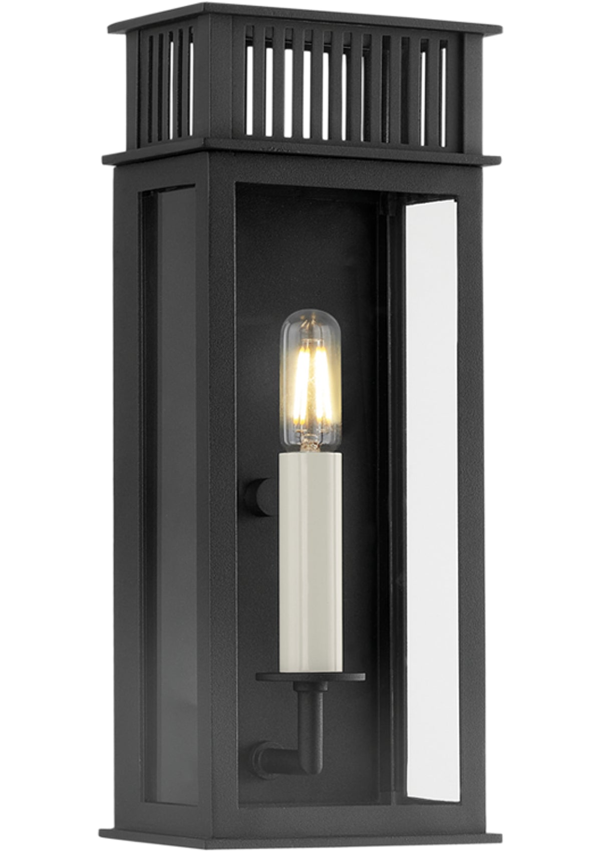 Gridley Exterior Wall Sconce – Texture Black, 5.5" W