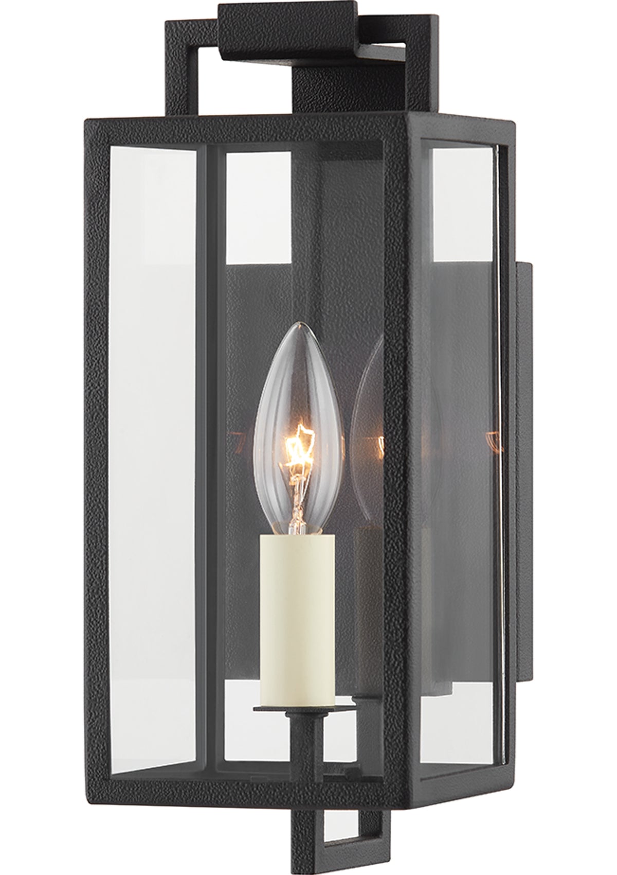 Beckham Exterior Wall Sconce – Forged Iron, 4.75" W x 12" H