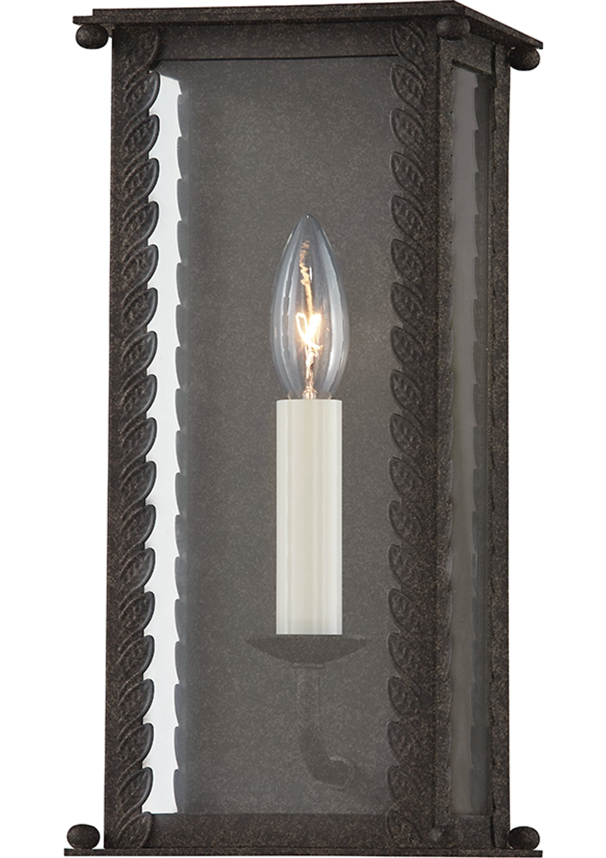 Zuma Exterior Wall Sconce – French Iron, 6.25" W
