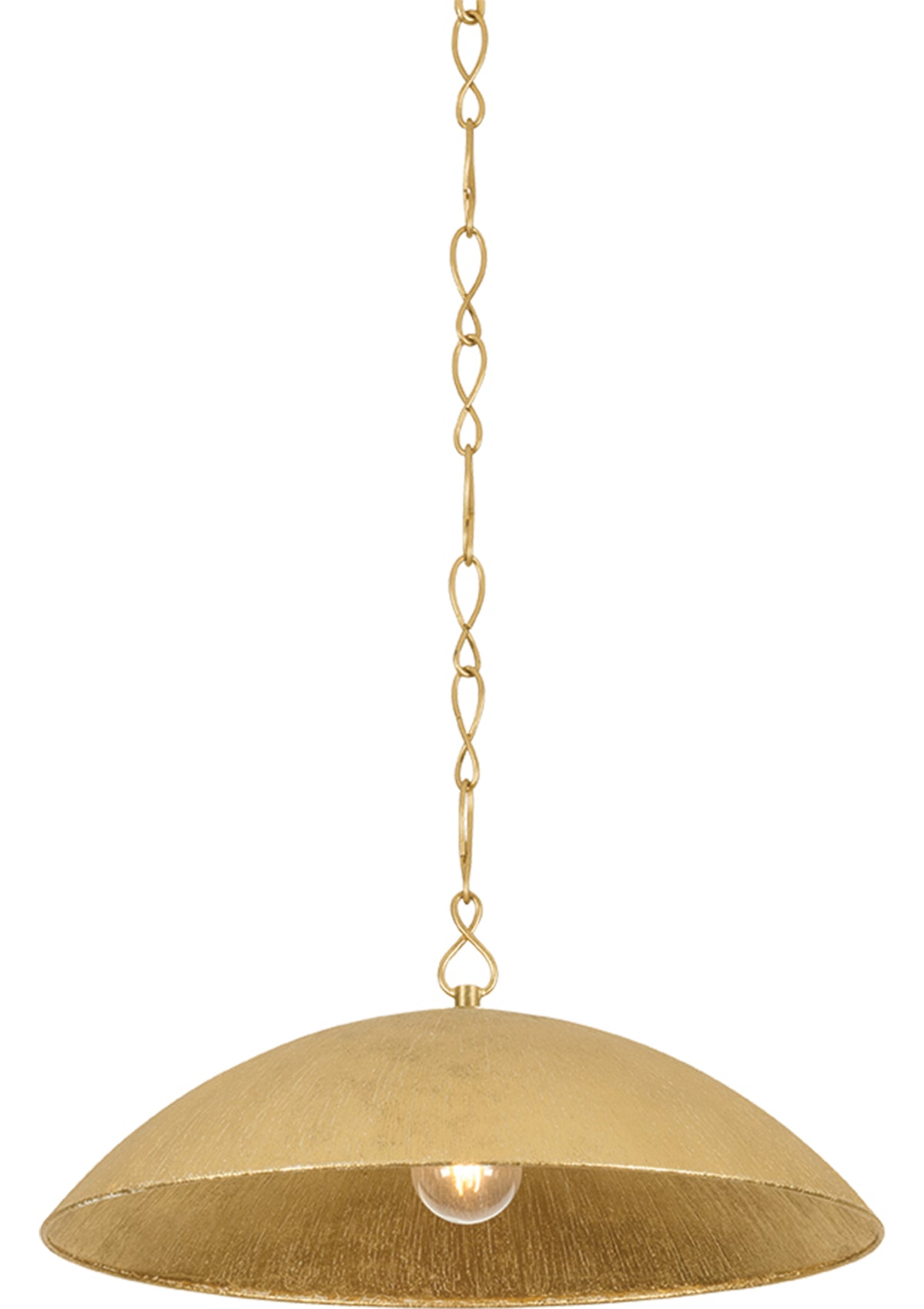 Eve Pendant – Vintage Gold Leaf / Gilded Ivory, 24" W