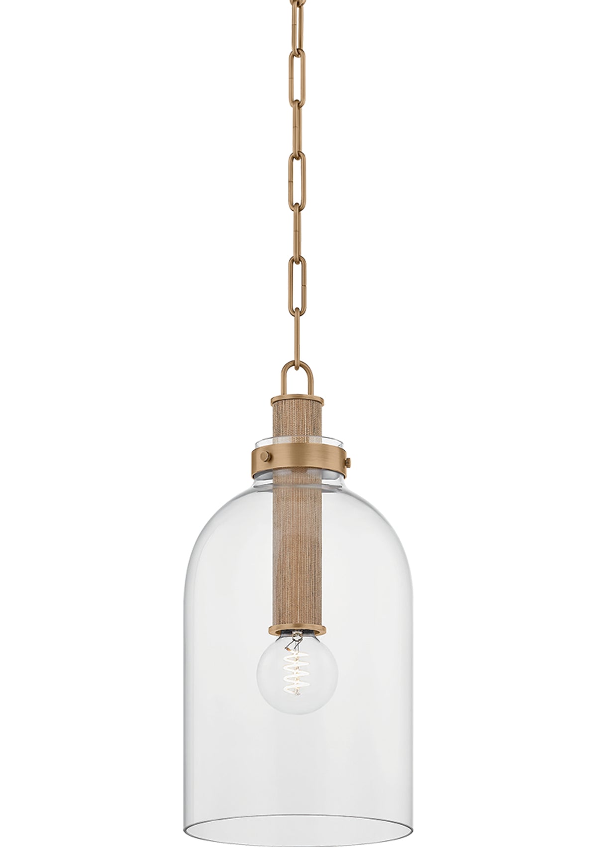 Kori Pendant – Patina Brass, 9" W