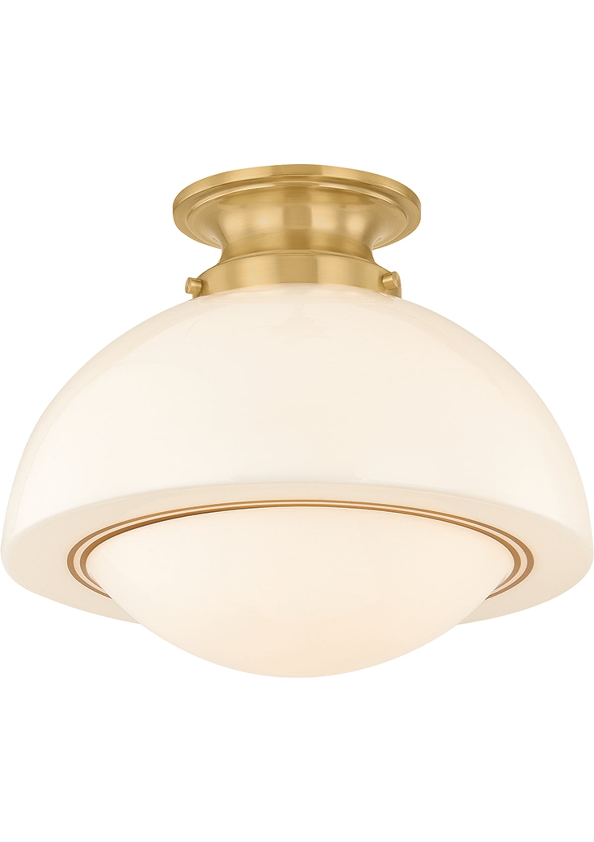 Celine Semi Flush – Aged Brass, 11" W