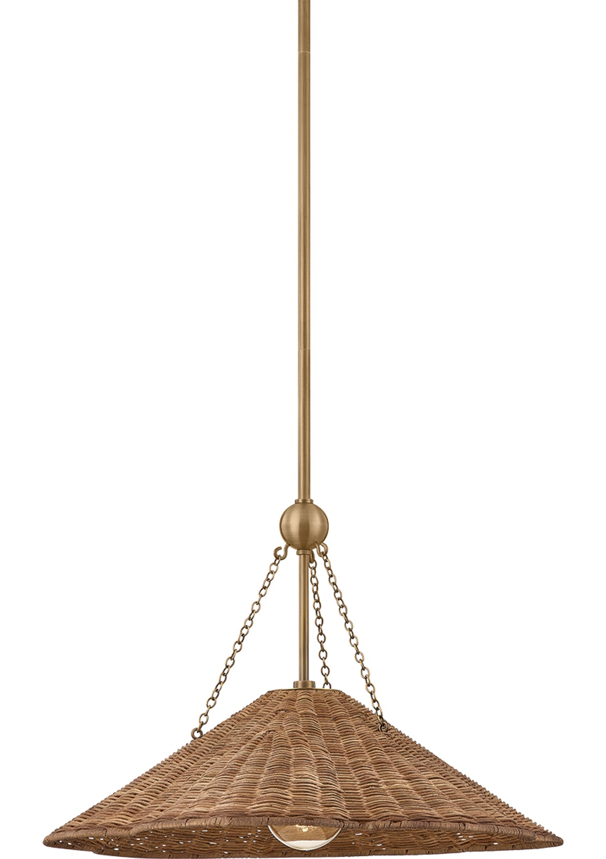 Annmarie Pendant – Patina Brass, 20" W