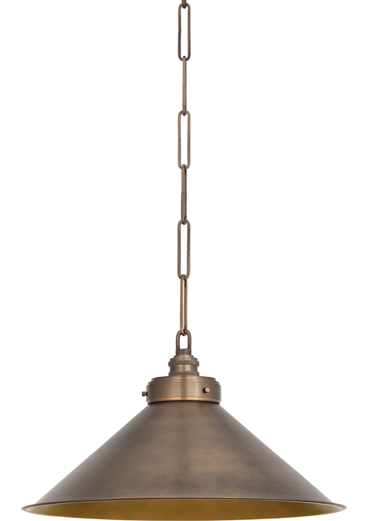 Euclid Pendant – Vintage Brass, 20.25" W