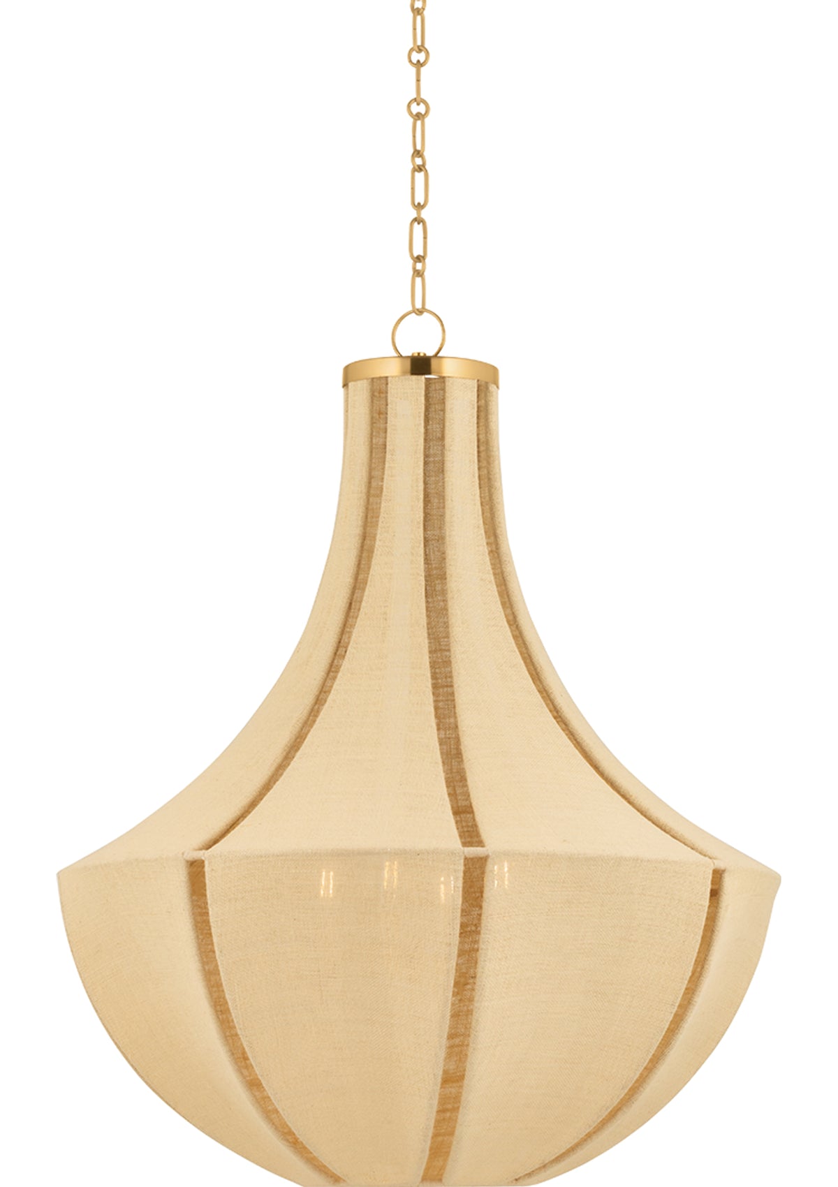 Cascade Lake Pendant – Aged Brass, 30" W