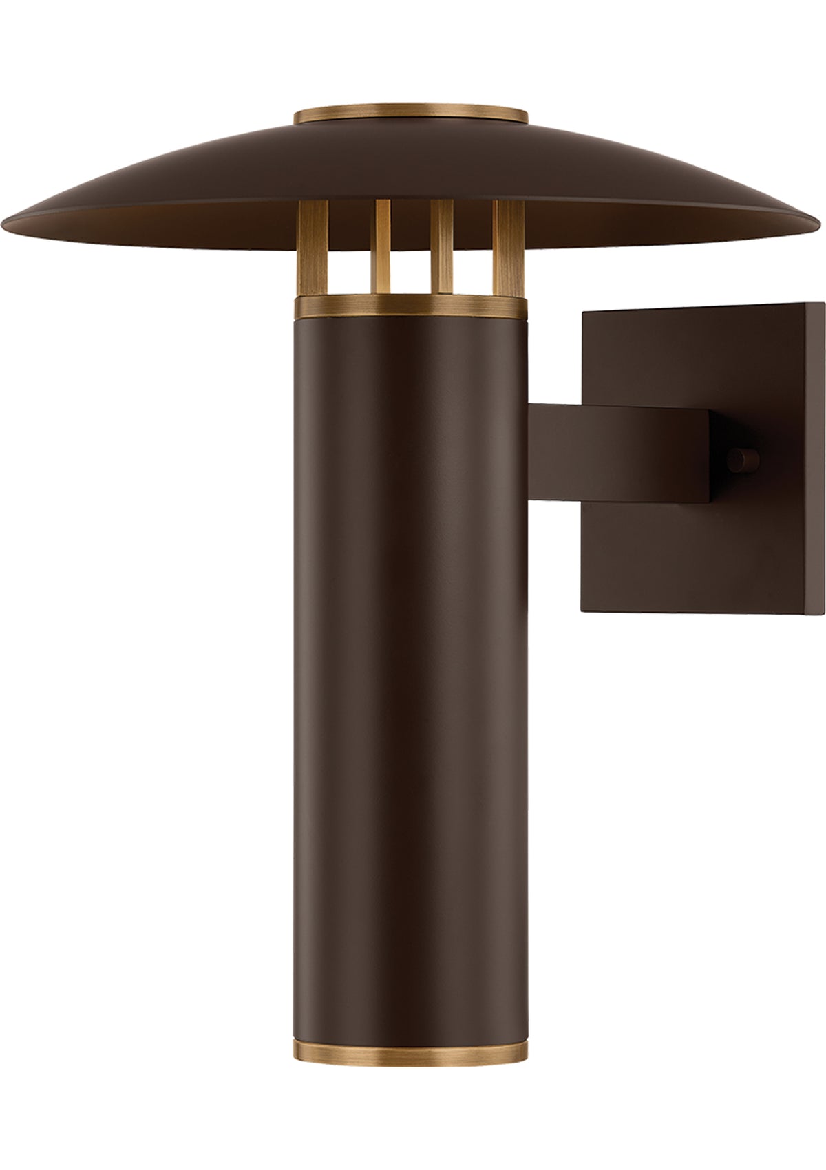 Birk Exterior Wall Sconce – Patina Brass / Bronze, 13" W