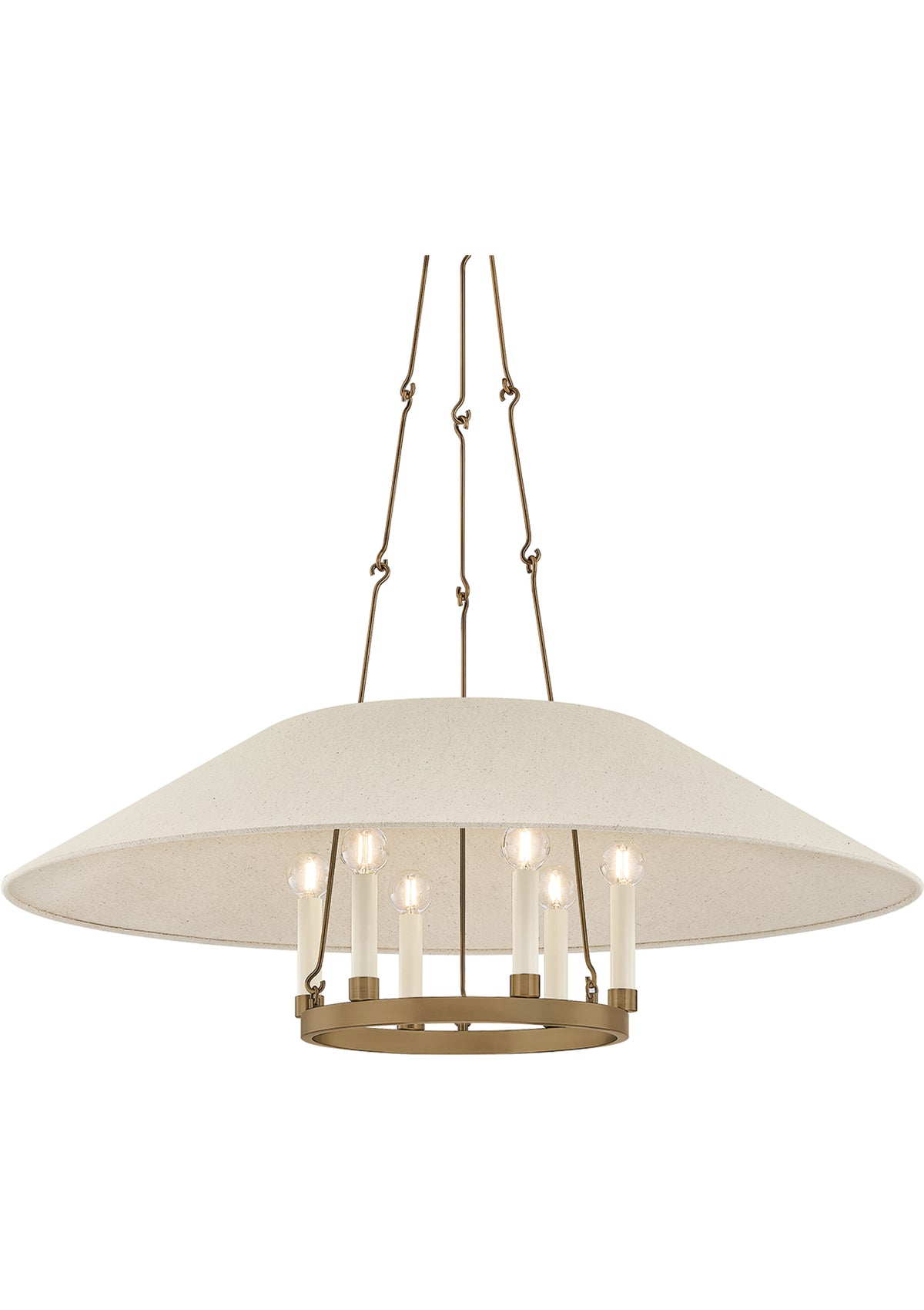 Archive Chandelier – Patina Brass, 38" W