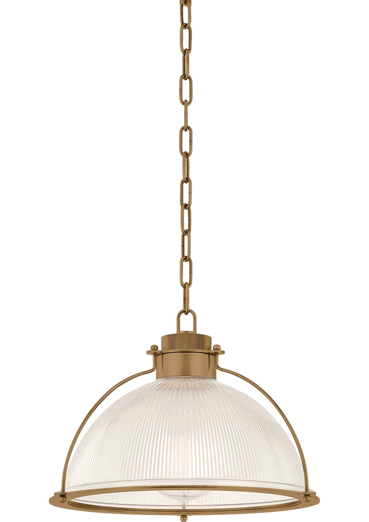 Glint Pendant – Patina Brass, 16.75" W