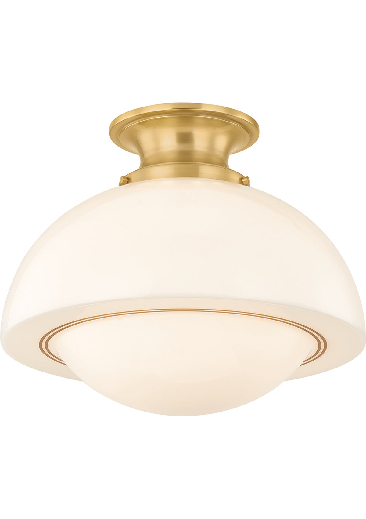 Celine Semi Flush – Aged Brass, 15" W