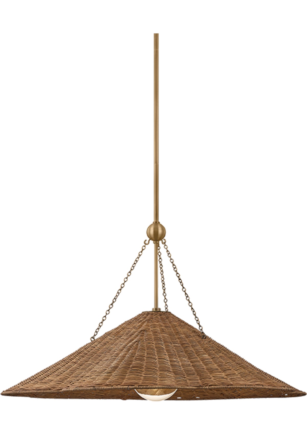 Annmarie Pendant – Patina Brass, 30" W