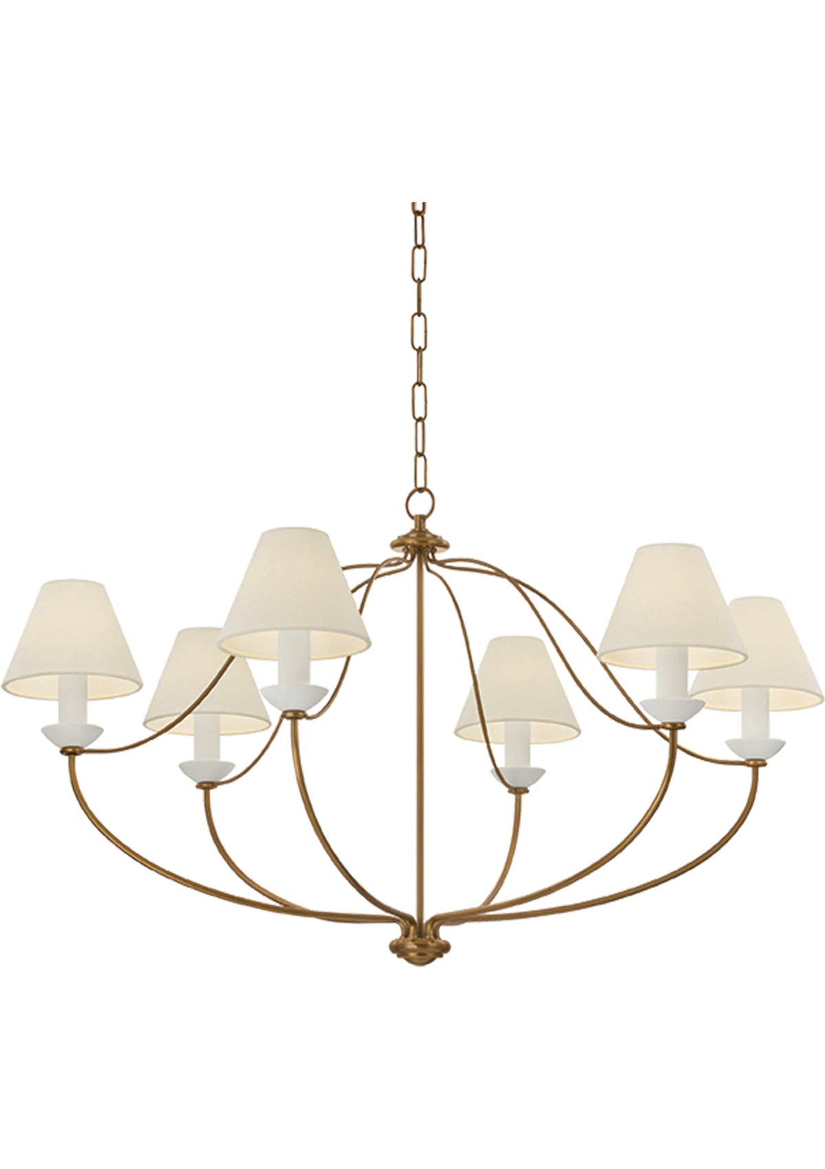 Brinlea Chandelier – Patina Brass, 42.25" W