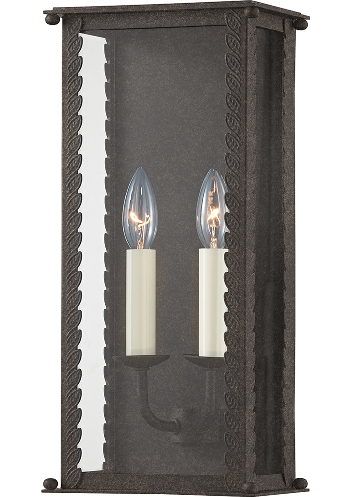 Zuma Exterior Wall Sconce – French Iron, 7.75" W