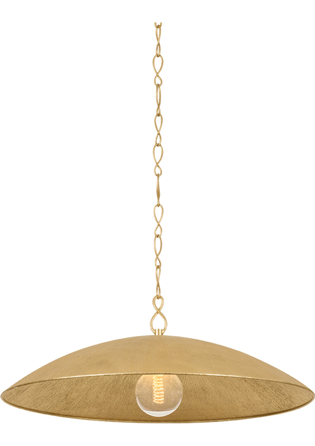 Eve Pendant – Vintage Gold Leaf / Gilded Ivory, 32" W