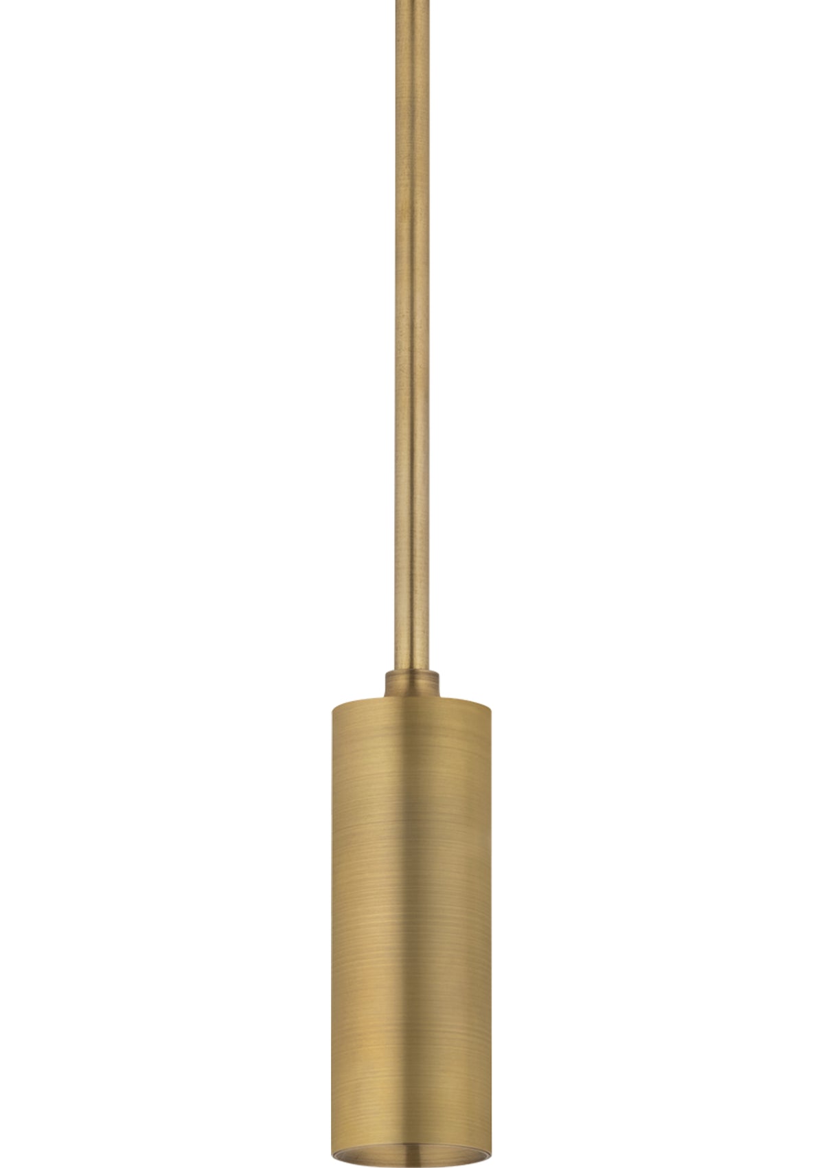 Luxe 2" Cylinder Pendant – Patina Brass, 2.5" W