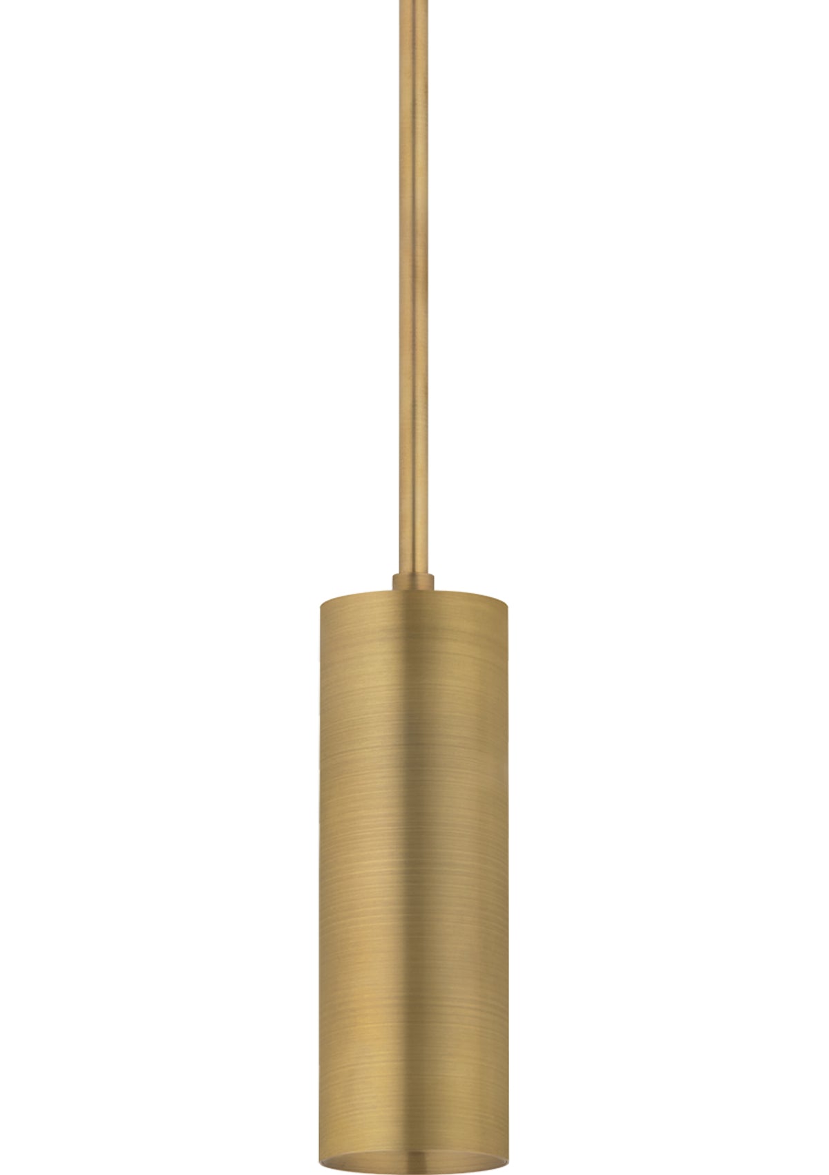 Luxe 3" Cylinder Pendant – Patina Brass, 3.5" W