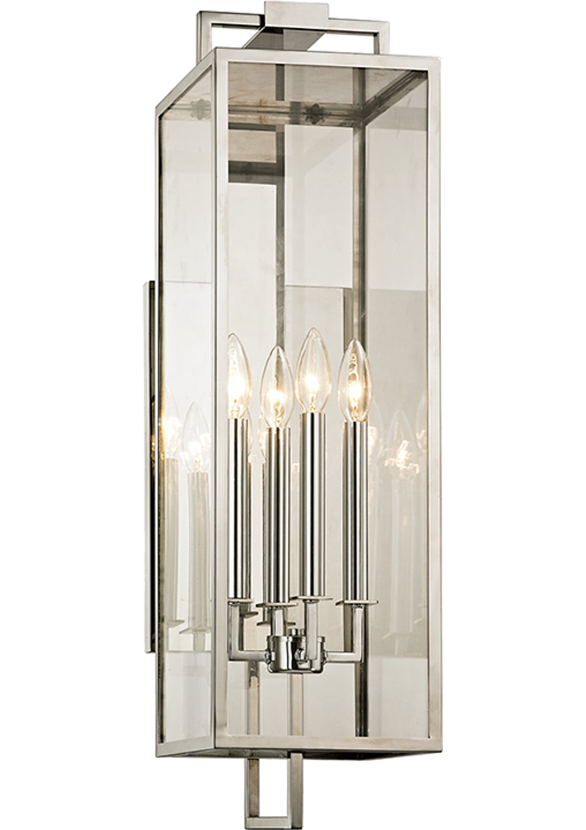 Beckham Exterior Wall Sconce – Stainless Steel, 8" W x 28.5" H