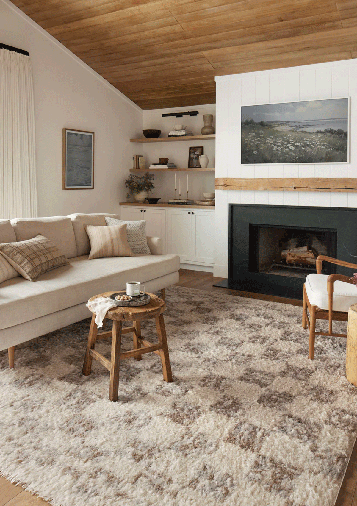 Amira Ivory Pebble Rug
