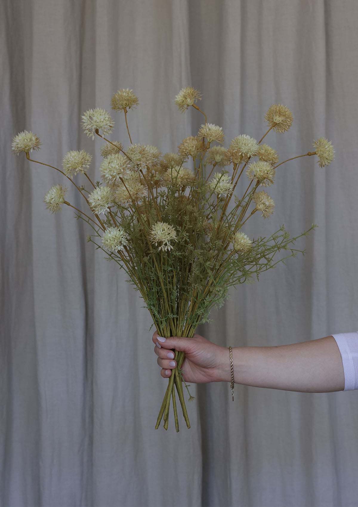 Artificial Melaleuca Cream Stem