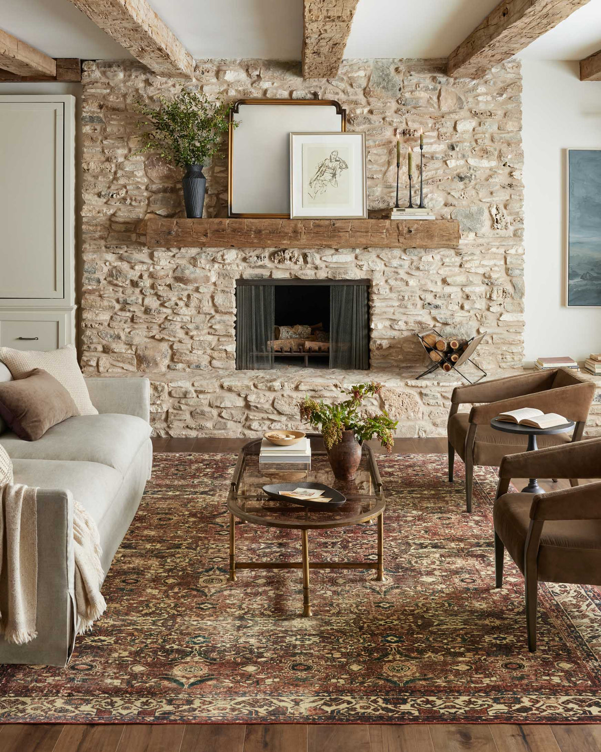 Banks Brick/Ivory Rug – room scene
