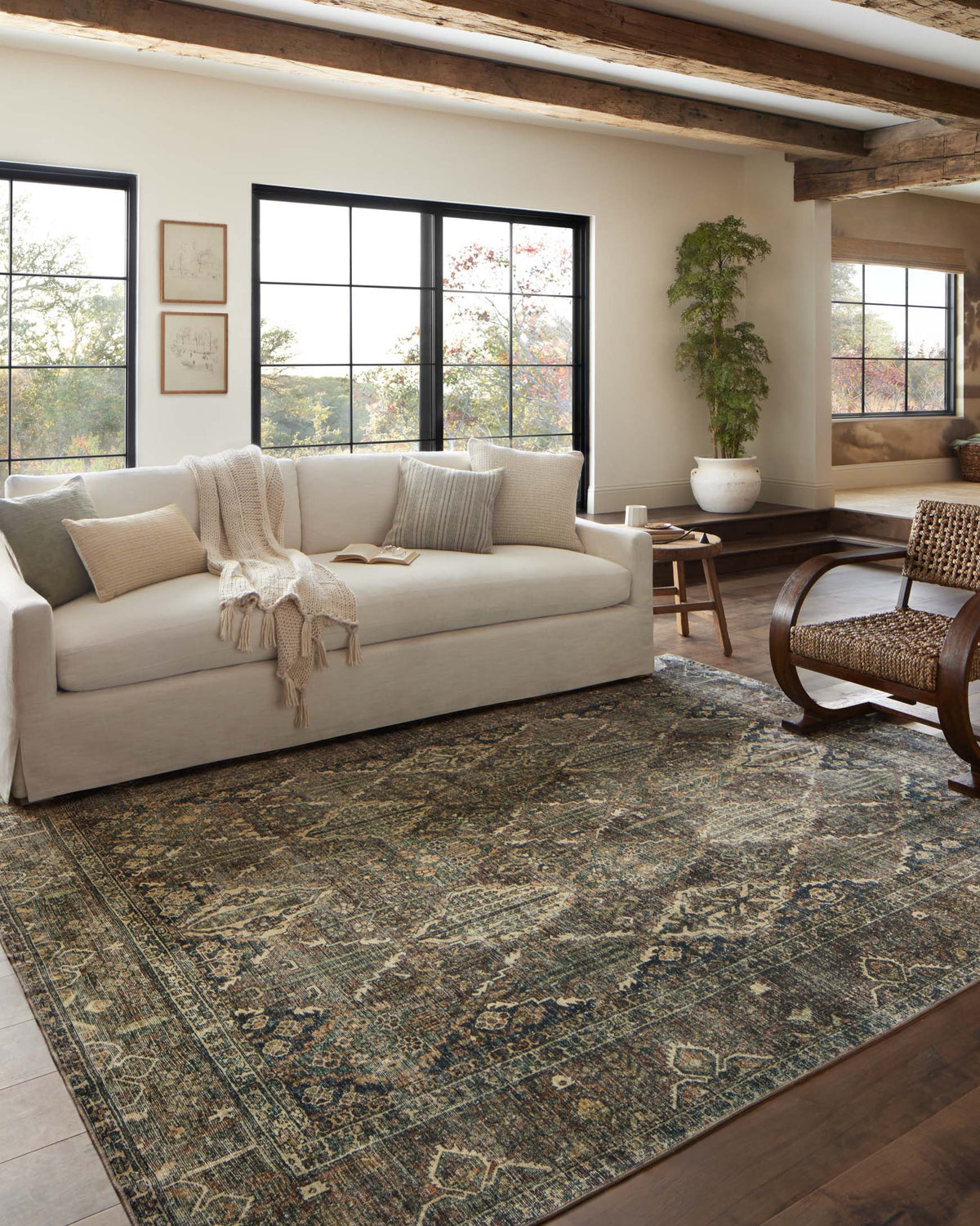 Banks Spice/Blue Rug – room scene