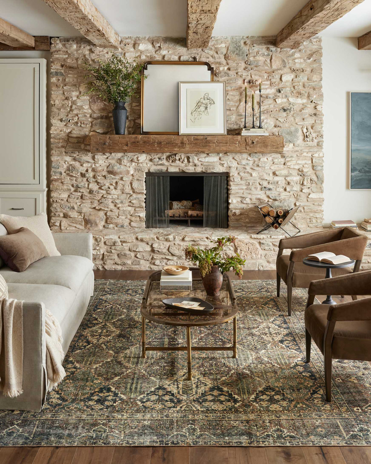 Banks Spice/Blue Rug – room scene