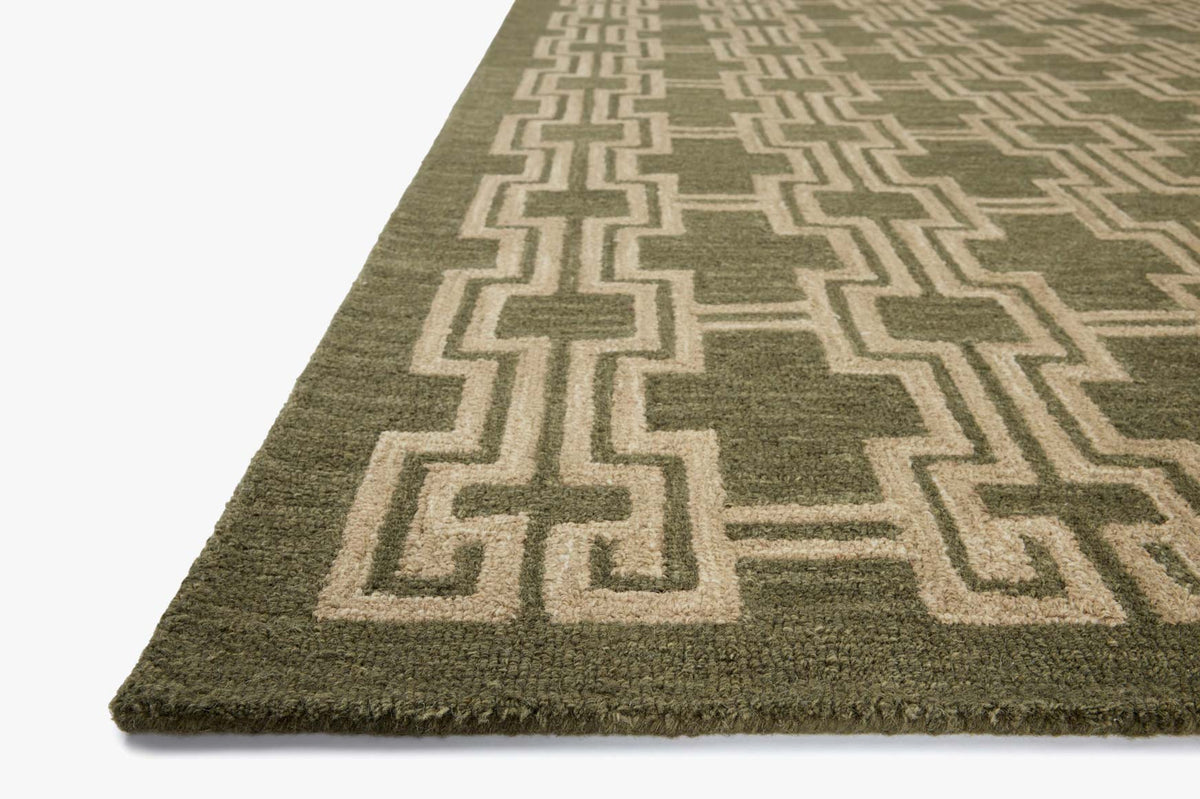 Barrow Moss/Beige Rug – corner detail