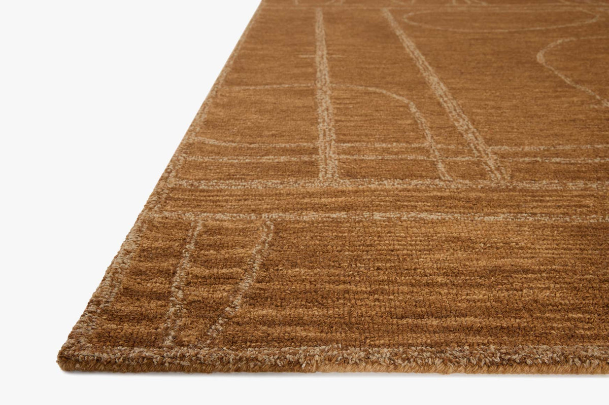Barrow Clay/Natural Rug – corner detail