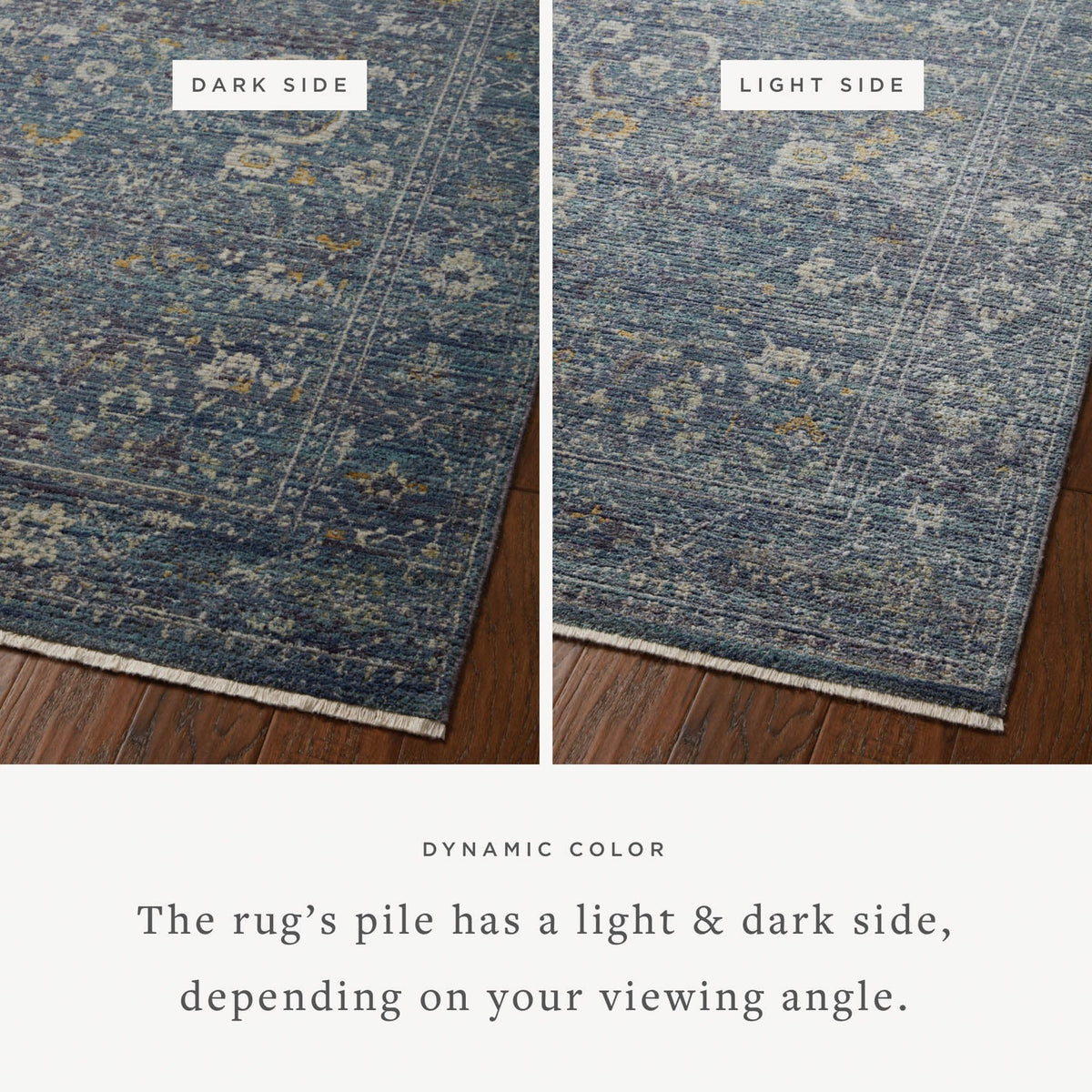 Bradbury Ocean/Gold Rug – detail