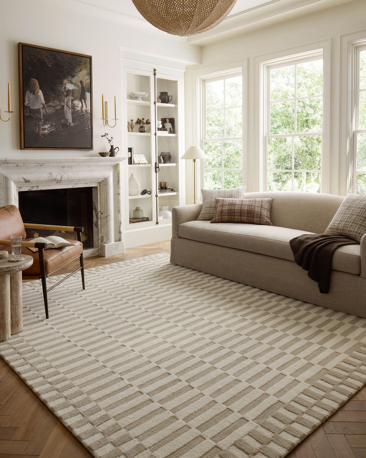 Bradley Ivory Beige Rug – room scene