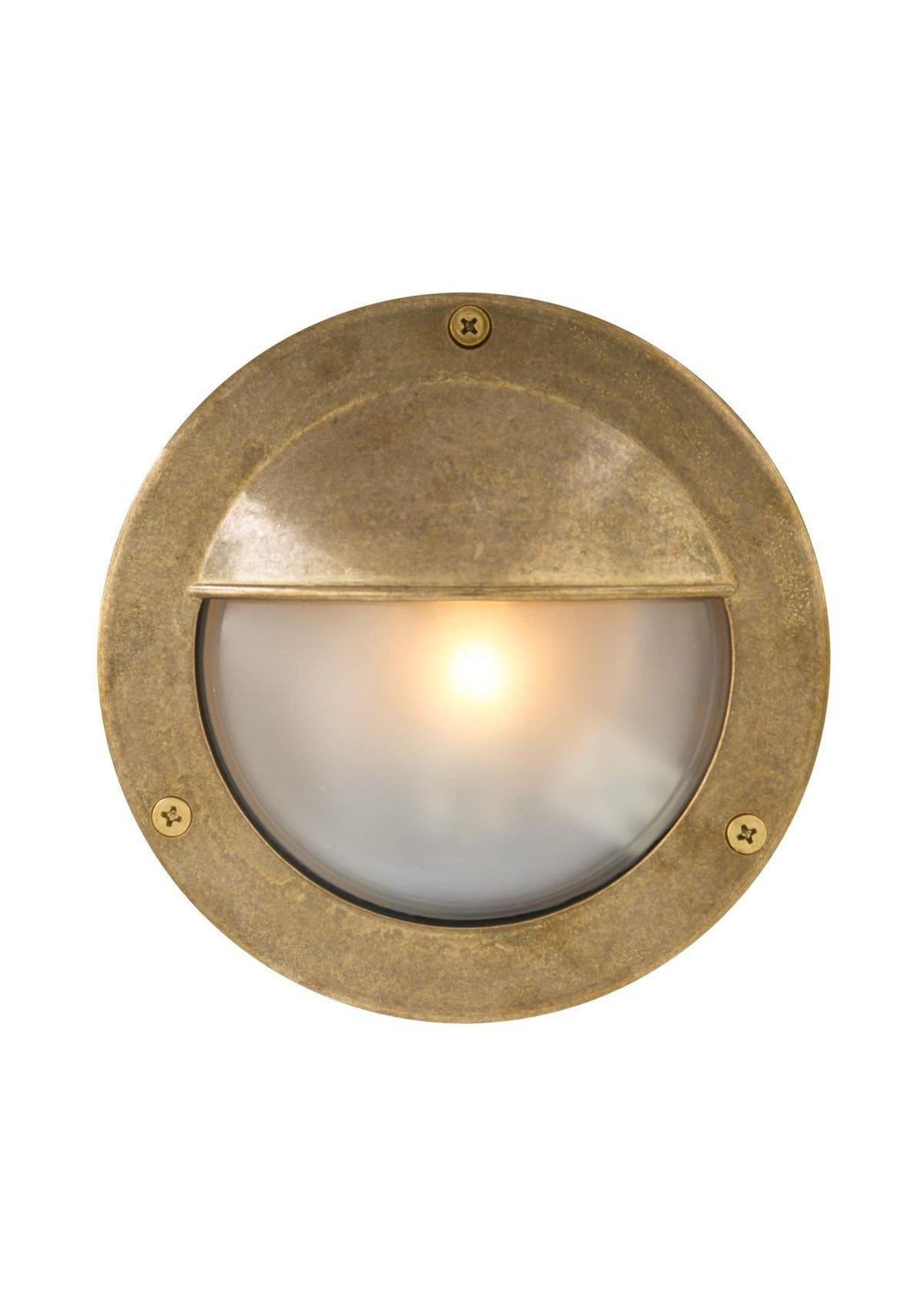 Begawan Round Brass Outdoor Wall Sconce