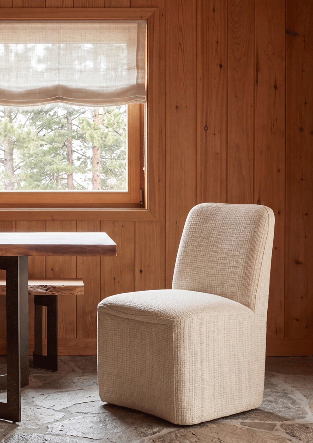 Bent Rolling Dining Chair - Set of Two