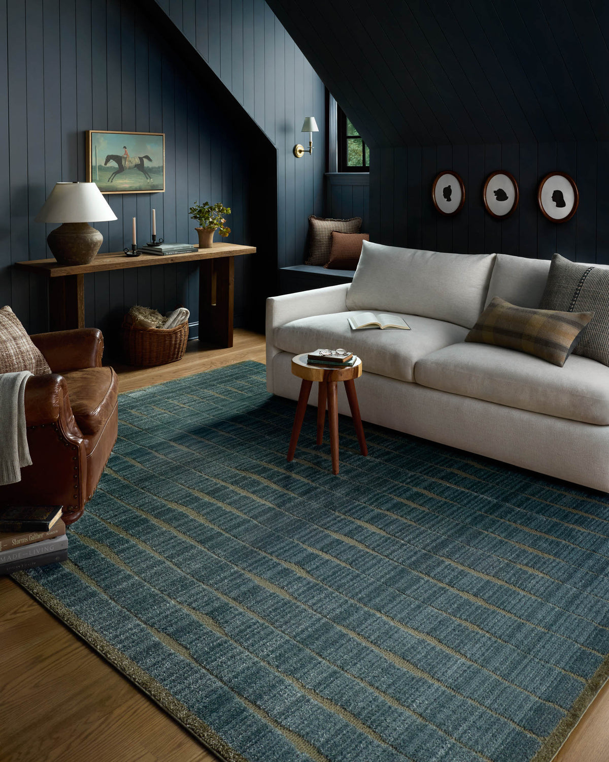 Calvin Ocean/Olive Rug – detail