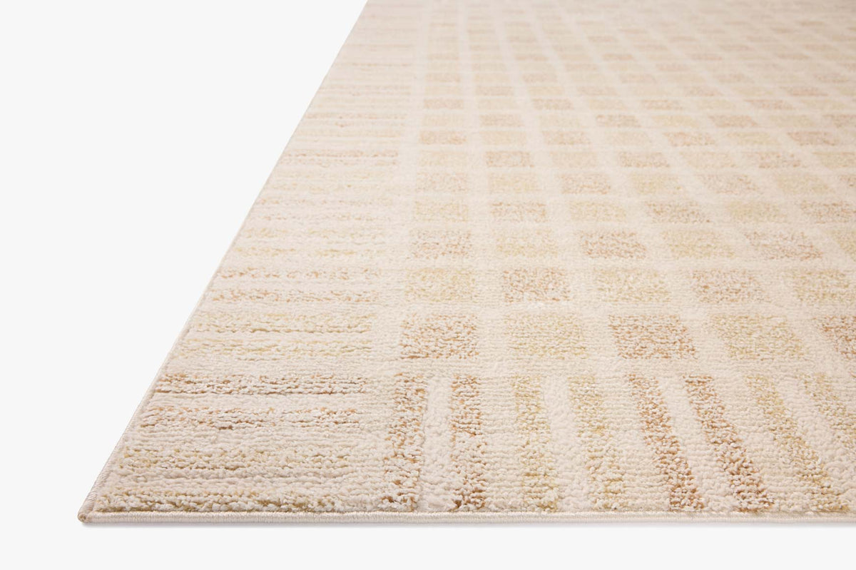 Calvin Bone/Natural Rug – corner detail