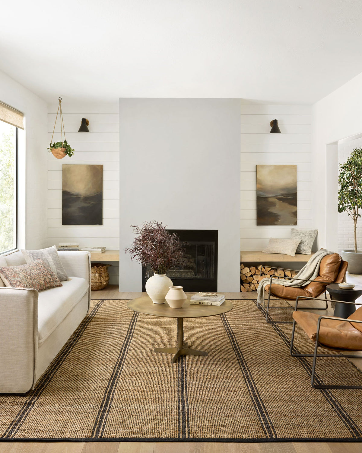 Colton Natural/Black Rug – room scene