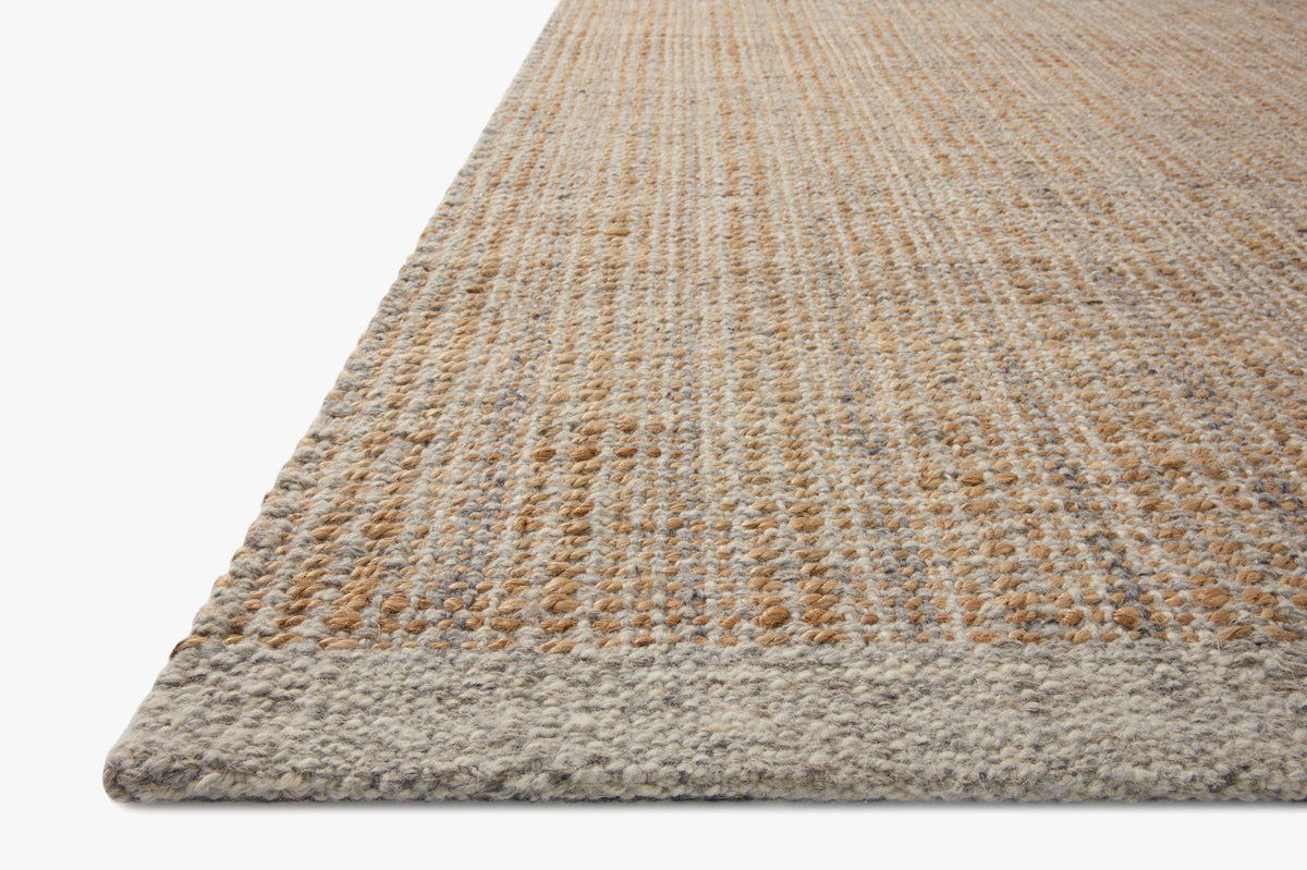 Cornwall Lt Grey/Natural Rug – corner detail